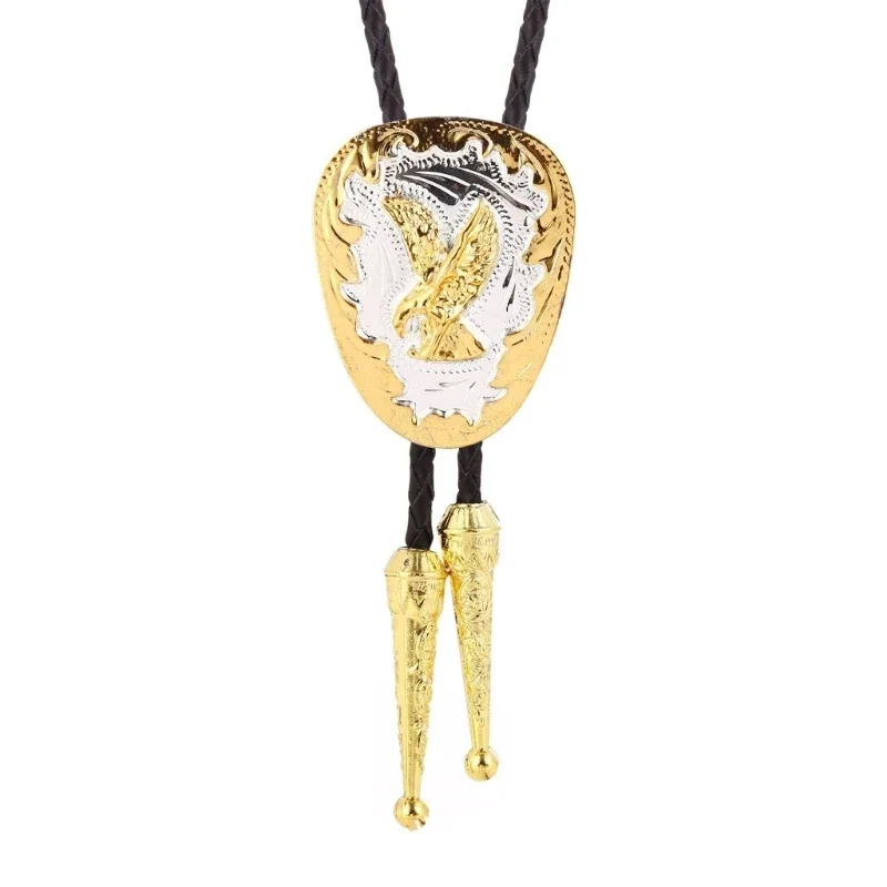 

Vintage Western Cowboy Bolo Tie Necktie Necklace Costume Accessory Gentlemen American Bola-Tie Western 57BD