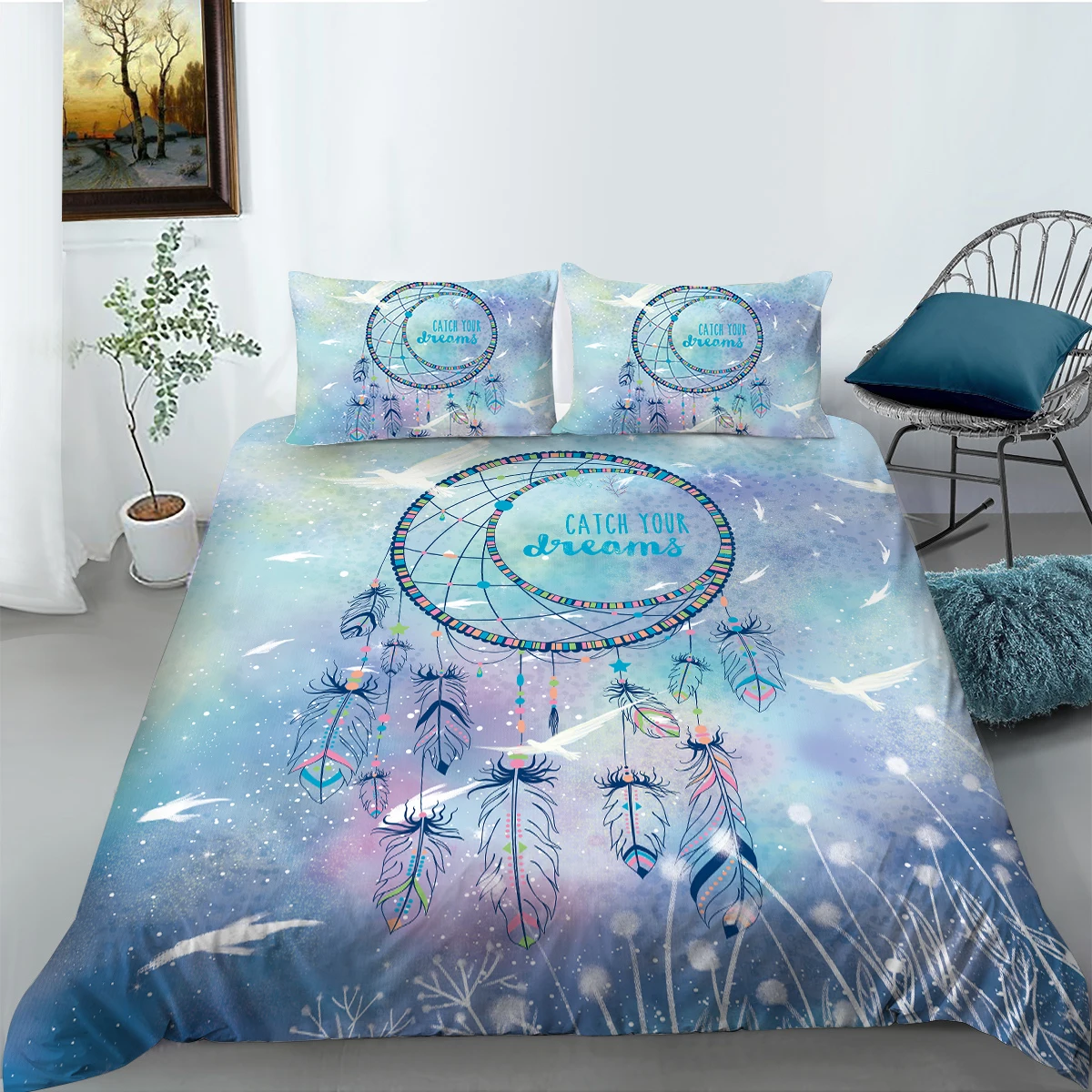 

Luxury Bedding Set 3D Dream Catcher Duvet Cover Home Comforter Cover Set Quilt Cover