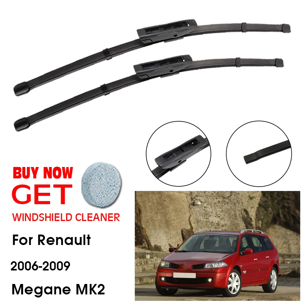 Car Wiper Blade For Renault Megane MK2 24"+18" 2006 2009 Front Window
