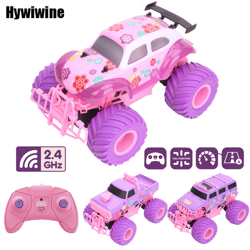 Pink Electric RC Car with 2.4G Remote Control for Kids
