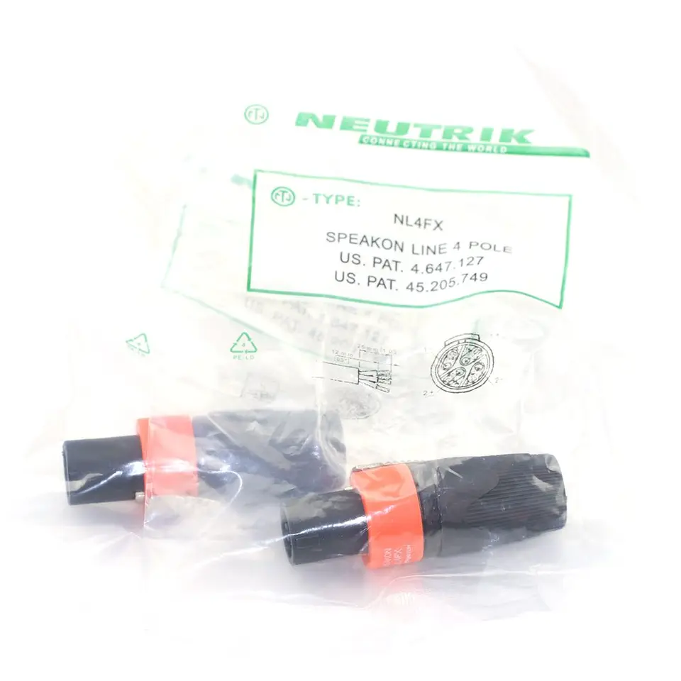 10 Pz NL4FX Connettore Cavo SpeakON Bloccaggio 4 Poli Ricambio