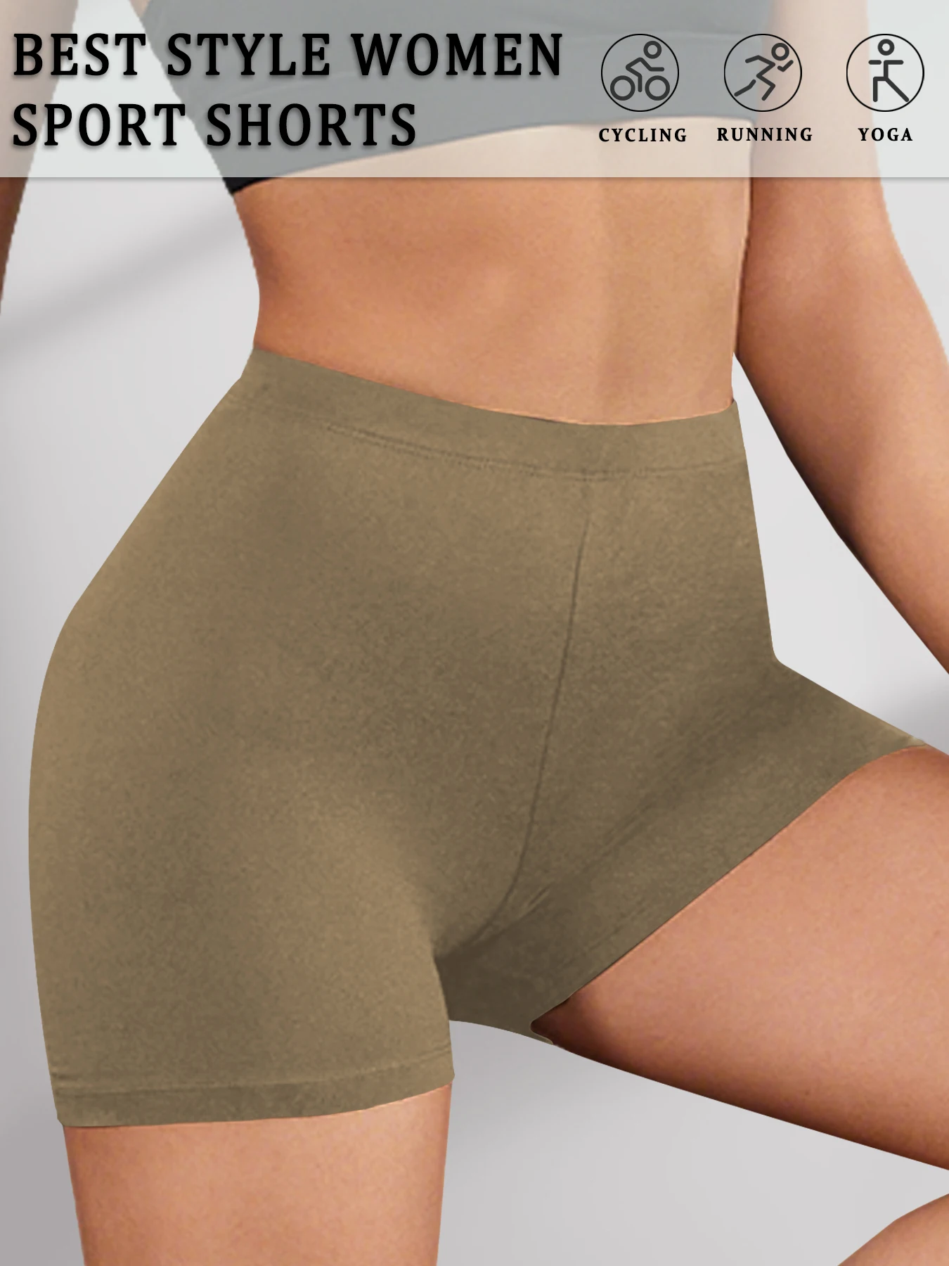 Superweiche Biker-Shorts für Damen, nicht durchsichtige Workout-, Lauf-, Yoga- und Sportshorts, 2 Zoll Innenbeinlänge – Detail 9