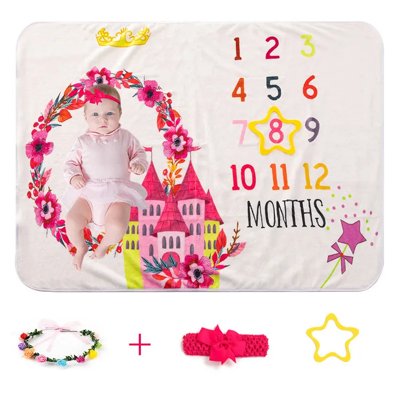 Premium Flannel Blanket for Baby Photography - Perfect for Milestone Monthly Photoshoots Photoshoot Accessories 4