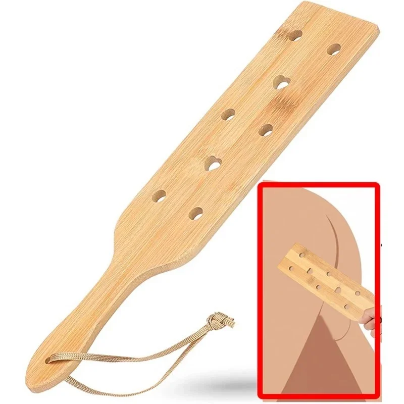 38cm Holes Cut-out Wooden Paddle Bamboo Spanking Paddles Adult Sex Toys  Flogger Couples game - AliExpress