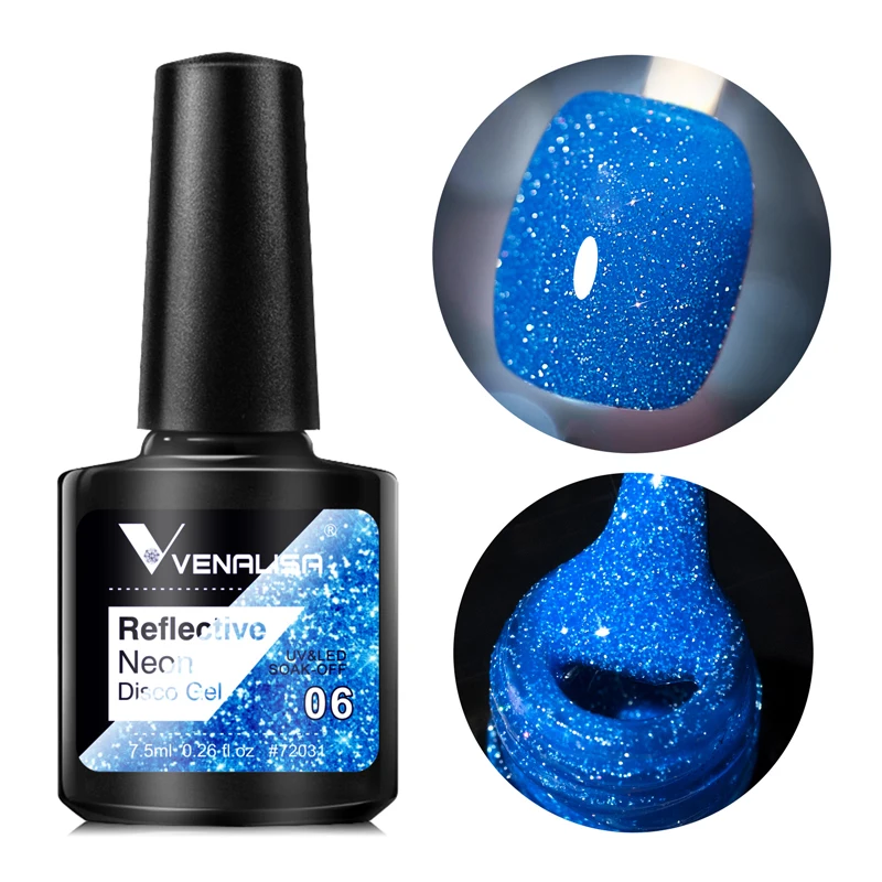Venalisa Reflective Glitter Gel Polish - Sparkling Shine Soak-Off Nail Varnish