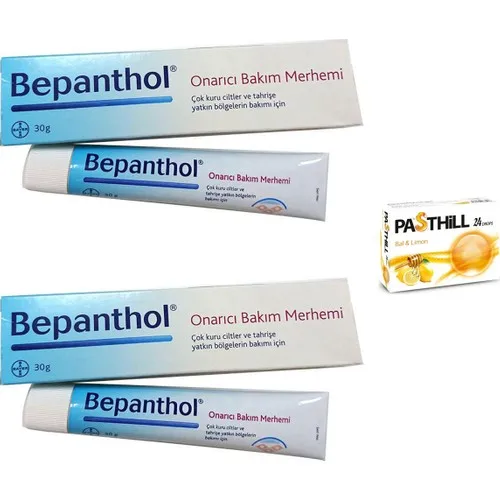 Bepanthol Restorative Care Merhemi 30 g x 2 Pcs + Pasthill 1 Honey & Limon 24 Drops | Красота и здоровье