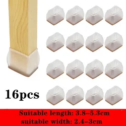 Premium Chair Leg Floor Protectors with Durable Felt Pads - Set of 16 Silicone Furniture Leg Caps to Safeguard Floors (D)