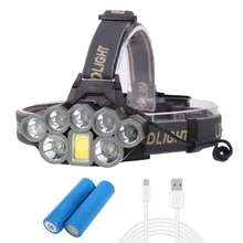 

8Led Light Headlight Usb Charging Headlight Zoom Long-Range Fishing Spotlight Outdoor Strong Light Headlight
