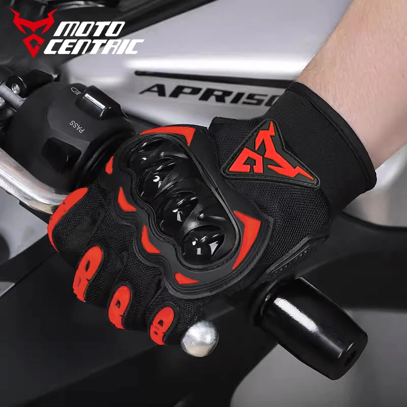 Guantes de motociclismo de verano Motocentric DR-MC-G02, guantes de motocross con pantalla táctil, guantes de protección rígidos, guantes de moto para hombre y mujer, transpirables.