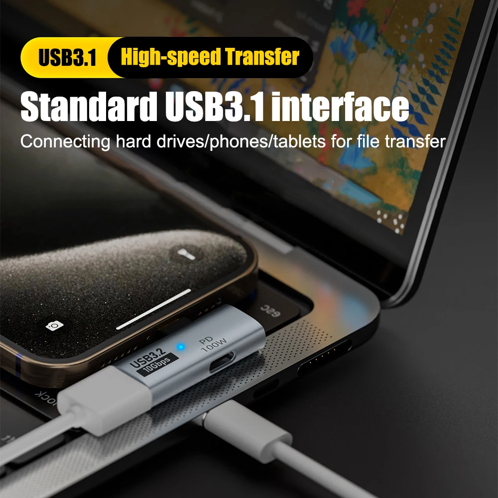 USB C Audio & Charging Adapter with PD100W Fast Charging Capability