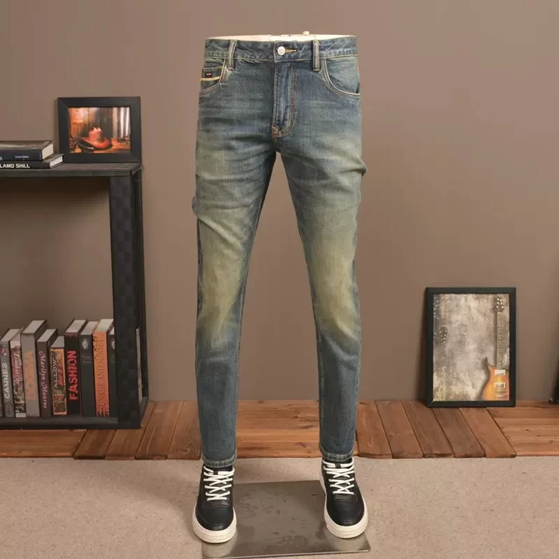 Модные Винтажные мужские джинсы