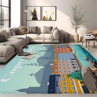 World City Travel Floor Mat Rectangle Anti-slip Home Soft Badmat Front Door Indoor Outdoor Mat Hotel Decor Mat 1