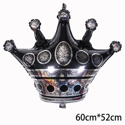Elegant Crown Foil Balloons - Rose Gold, Silver, Pink, and Blue Party Decorations - Other (Black)