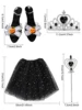 Halloween house decoration set, pumpkin high heels, chiffon skirt, crown, magic wand, 4PCS, Halloween Christmas birthday gift 6