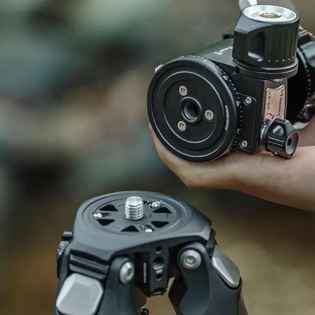 Testa A Sfera Invertita Panoramica KA-18 Con Piastra A Sgancio Rapido Per SLR – Rotazione 360° Fluida, Carico 3kg, Leggera In Lega Di Alluminio, Foro Vite 3/8