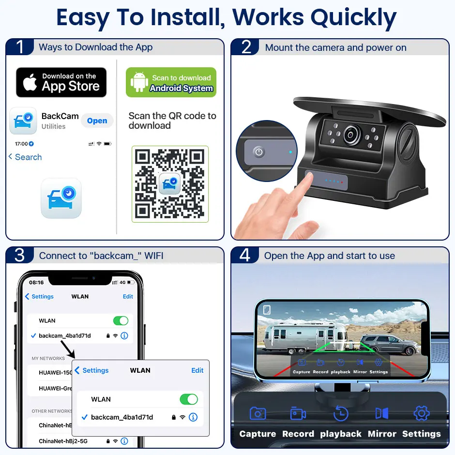 Night driving visibility using reversing camera