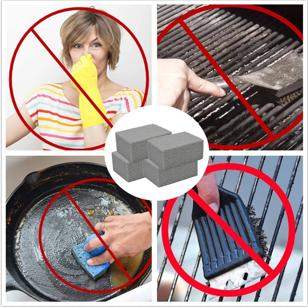 Barbecue Cleaning Brick Grill BBQ Mop Block Brush for Removing Grills Kitchen Accessories Tools Garden Iron Barbeque Cooking