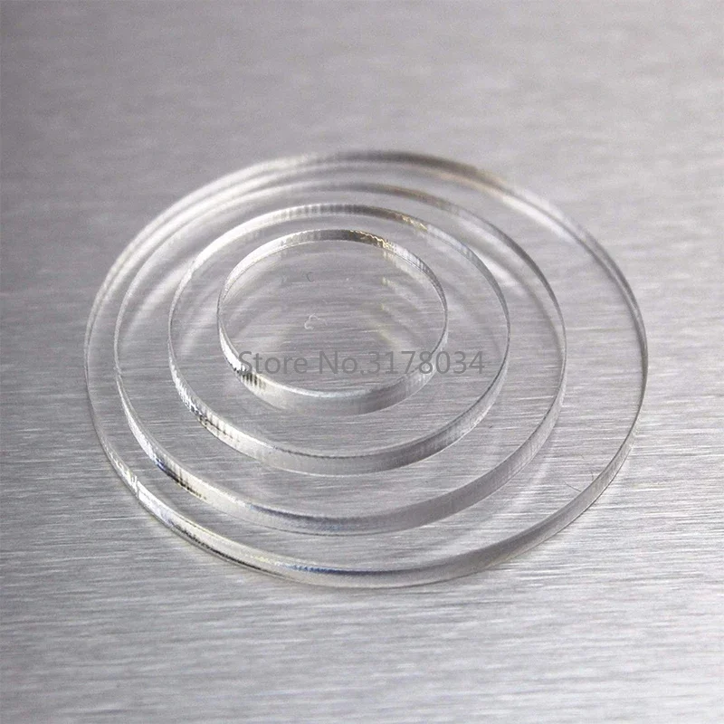 3mm Clear Extruded Circle Acrylic Discs Sheet For picture frames Round Cake Disks Holders DIY Craft Bake Goods Tool