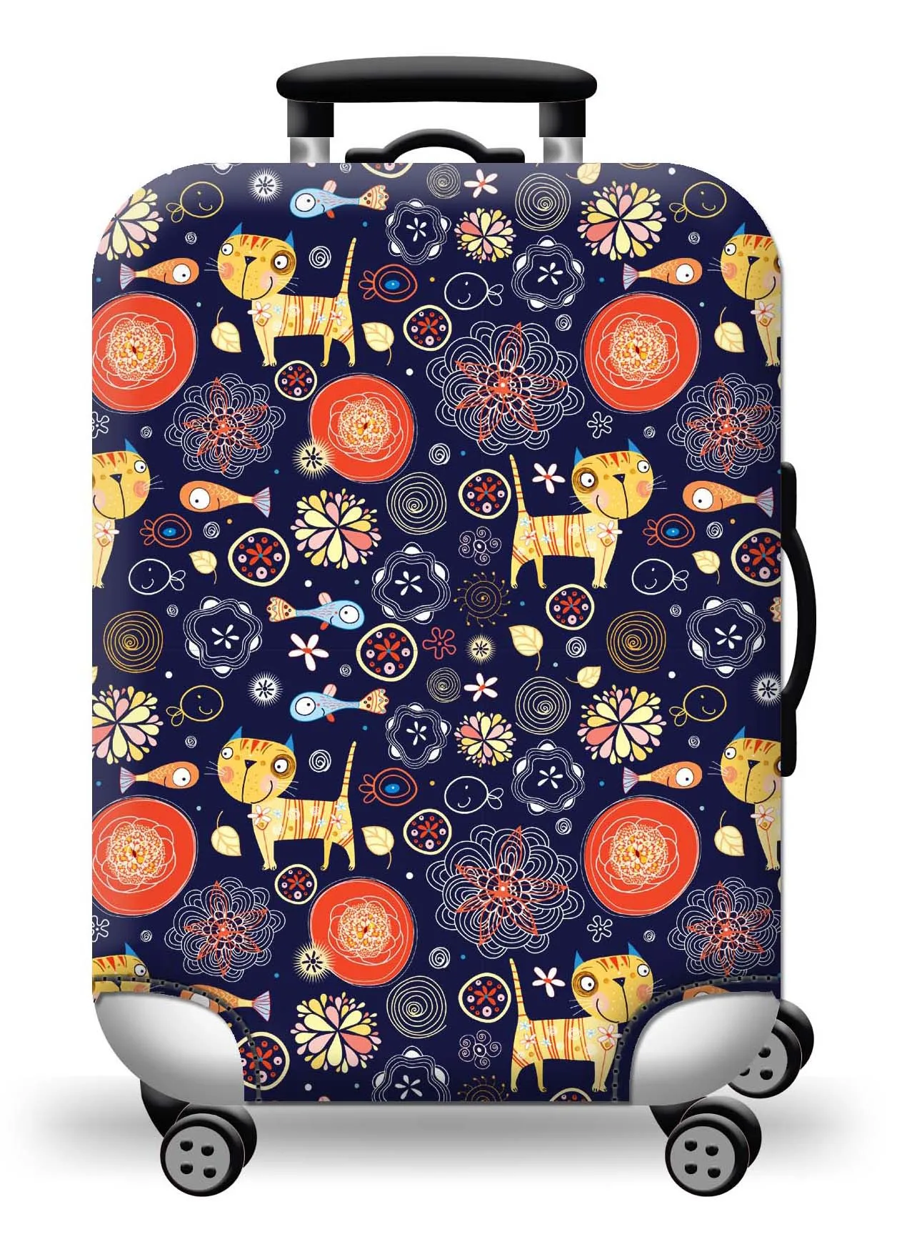 Universal Elastic World Map Luggage Protective Cover - Travel Accessory