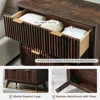 32" Tall Fluted Nightstand Set of 2, Modern Side Table, 3 Drawers End Table w/Storage, Bedside for Bedroom, Nightstands 6