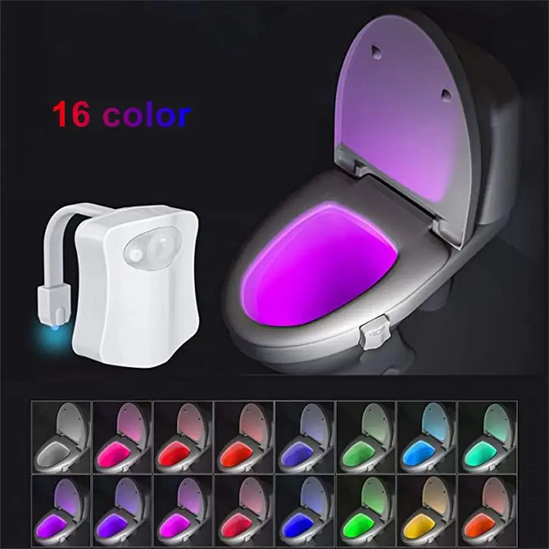 8/16 Colors 1/2 Pcs Toilet Lights Led Toilet Night Lights Motion Sensor  Light for Toilet with Aromatherapy, Toilet Bowl Light for Kids, Boys, Man,  Bathroom, Washroom