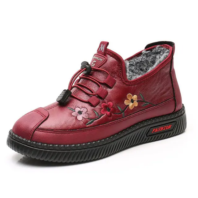 Goedkope Laced Up Rode Sneakers Vrouwen Loafers Vrouw Casual Schoenen 2022  Lente Winter Sneakers Booty Mom Pluche Schoenen Granny sneakers|Sneakers  voor vrouwen| - AliExpress