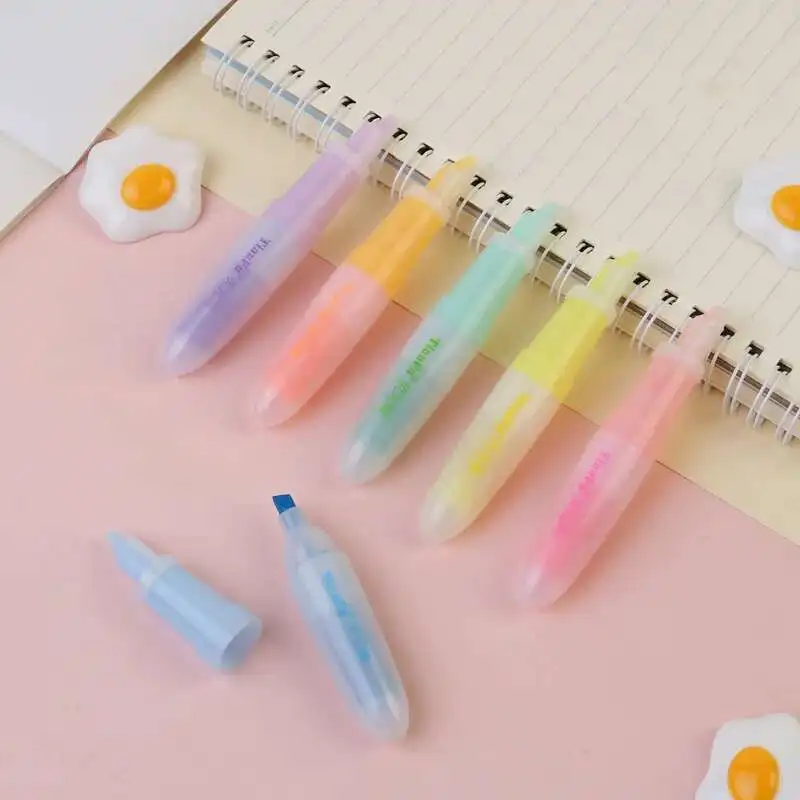 1 Stück Niedlicher Mini-Textmarker Lieblicher Cartoon-Malstift Schulbedarf Kapsel-Vitamin Kawaii Lustig – Detail 9