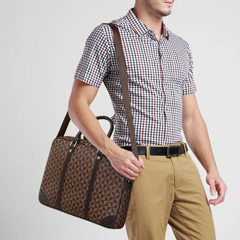 Leather Bag for Men Luxury Laptop Bag Executive Briefcase Man Suitcase  Piquadro Women's Bags Men's Handbag Brand Business Tote - AliExpress