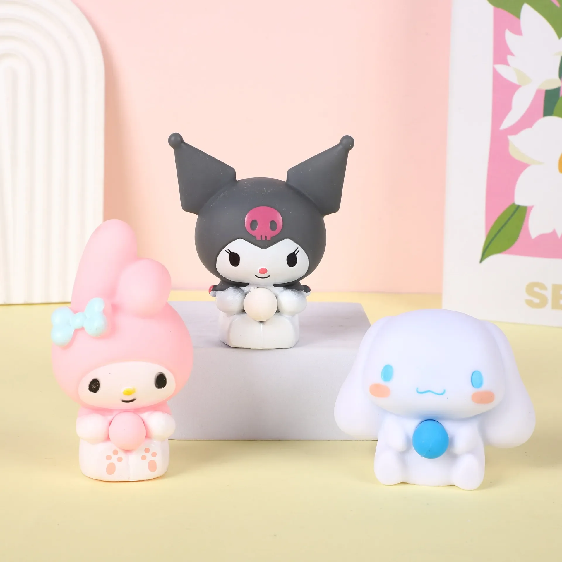 New Decompression Toy Anime Figure Kuromi Cinnamoroll Melody Stress Relief Squishy Hand Pinch Toy Healing Cartoon Student Gifts 2