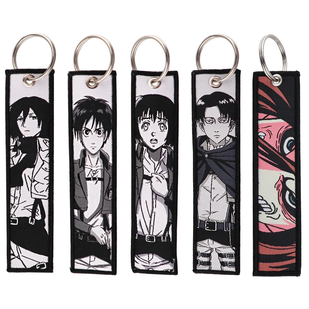

Anime Key Tag Attack on Titan Jet Tag Cool Figures Key Holders For Car Keys Backpack Women Men Key Ring Jewelry Accessories 1PCS
