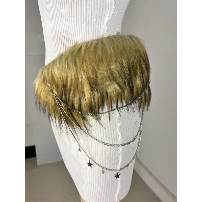 Fur XINGX rhinestone waist chain