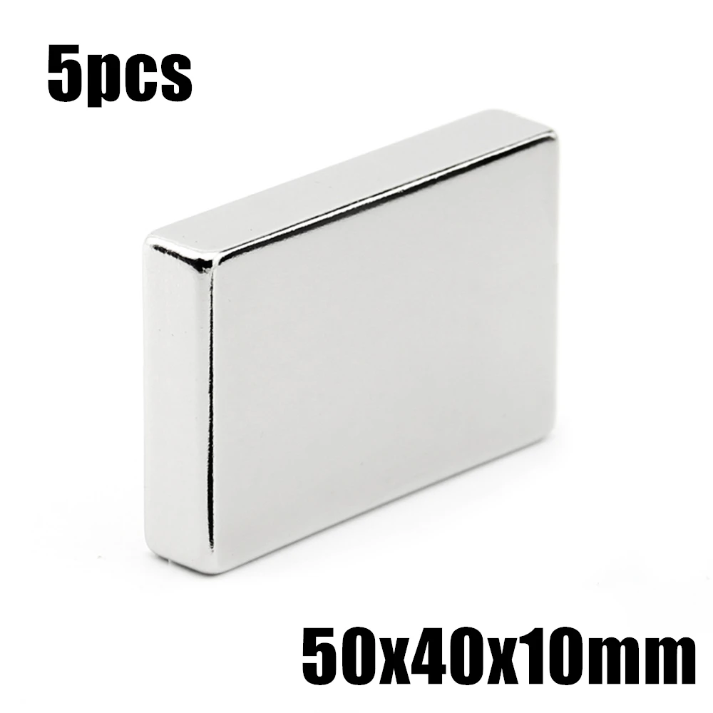 

5pcs 50x40x10mm Super Powerful Strong Rare Earth Block NdFeB Magnet Neodymium N35 Magnets 50*40*10mm