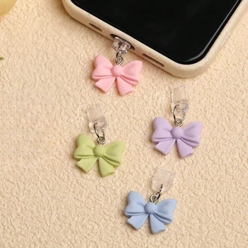 1 Piece Colorful Bow Tie Phone Dust Plug, Securely Protects the Charging Port, Digital Device Protection, Cute Accessory, Suitable for iPhone and Type-C, Small Gift for Friends and Couples 1