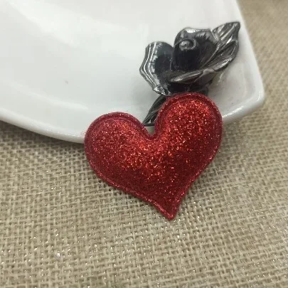 Handmade DIY Korean Style Hair Accessories Fine Powdered Heart Shaped Children's Headwear Clips Decorative Cake Decoration Acces