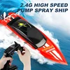 809 RC Speedboat 25KM/H Waterproof 2.4G High Speed Racing Boat Model Electric Radio Control Outdoor Boat Girl boy Gifts Toys 2