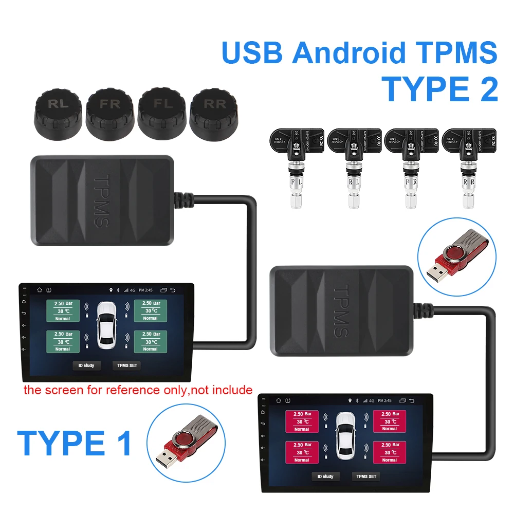 TPMS USB ù, ȵ̵ DVD ÷̾ ũ, ڵ Ÿ̾ з  ͸ ý, ڵ ׼, 0-8bar, 116psi