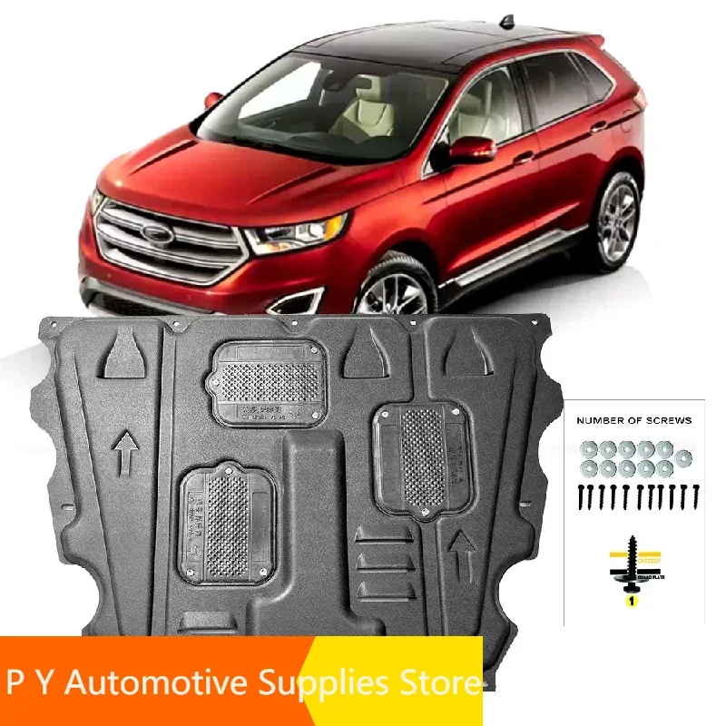 

For Ford Edge 2015-2023 Under Engine Guard Board Splash Shield Mud Fender Plate Cover Black Car Mudflap Mudapron Mudguard