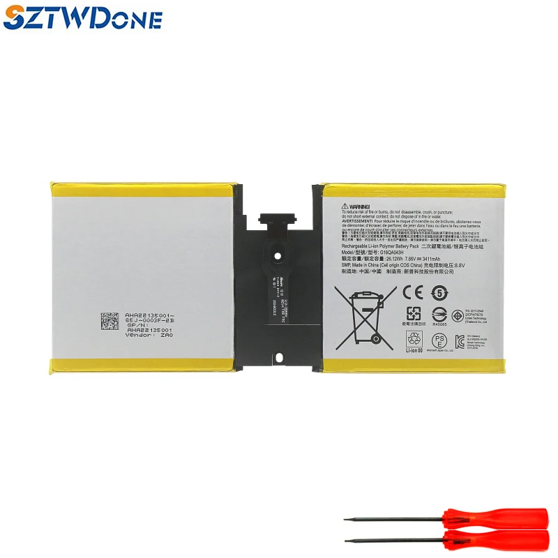 Batteria Per Tablet Sztwdone For Per Microsoft Surface Go 1824 7.66V 26.12Wh 3411Mah