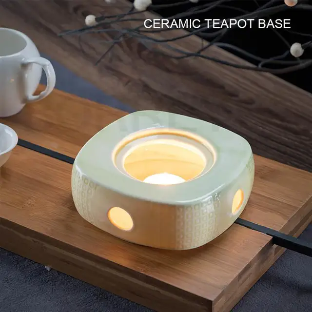 Borrey Kerámia Tea Kávé Melegebb Hordozható Fűtési Alap Teáskanna Tartó Gyertyatartó Teás Kiegészítők - Image 3