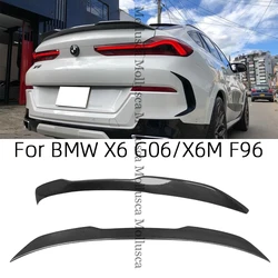 For BMW X6 G06&X6M F96 DA Style Carbon fiber Rear Spoiler Trunk wing 2020-2024 FRP  Forged Glossy black