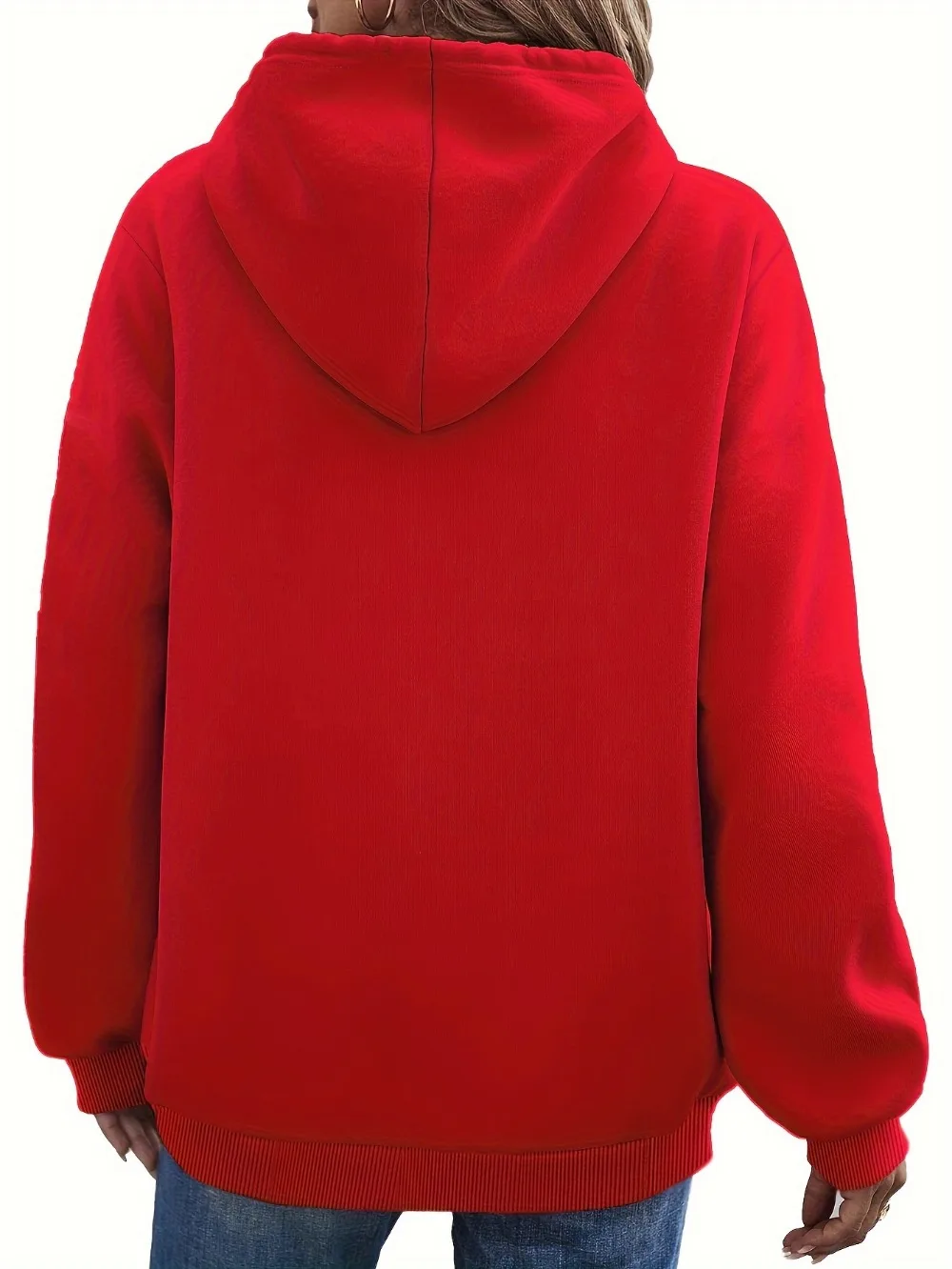 Women's Casual Pullover Hoodie with Letter Print Polyester, Long Sleeve Autumn/Winter Fashion Pullover Sweatshirt 6