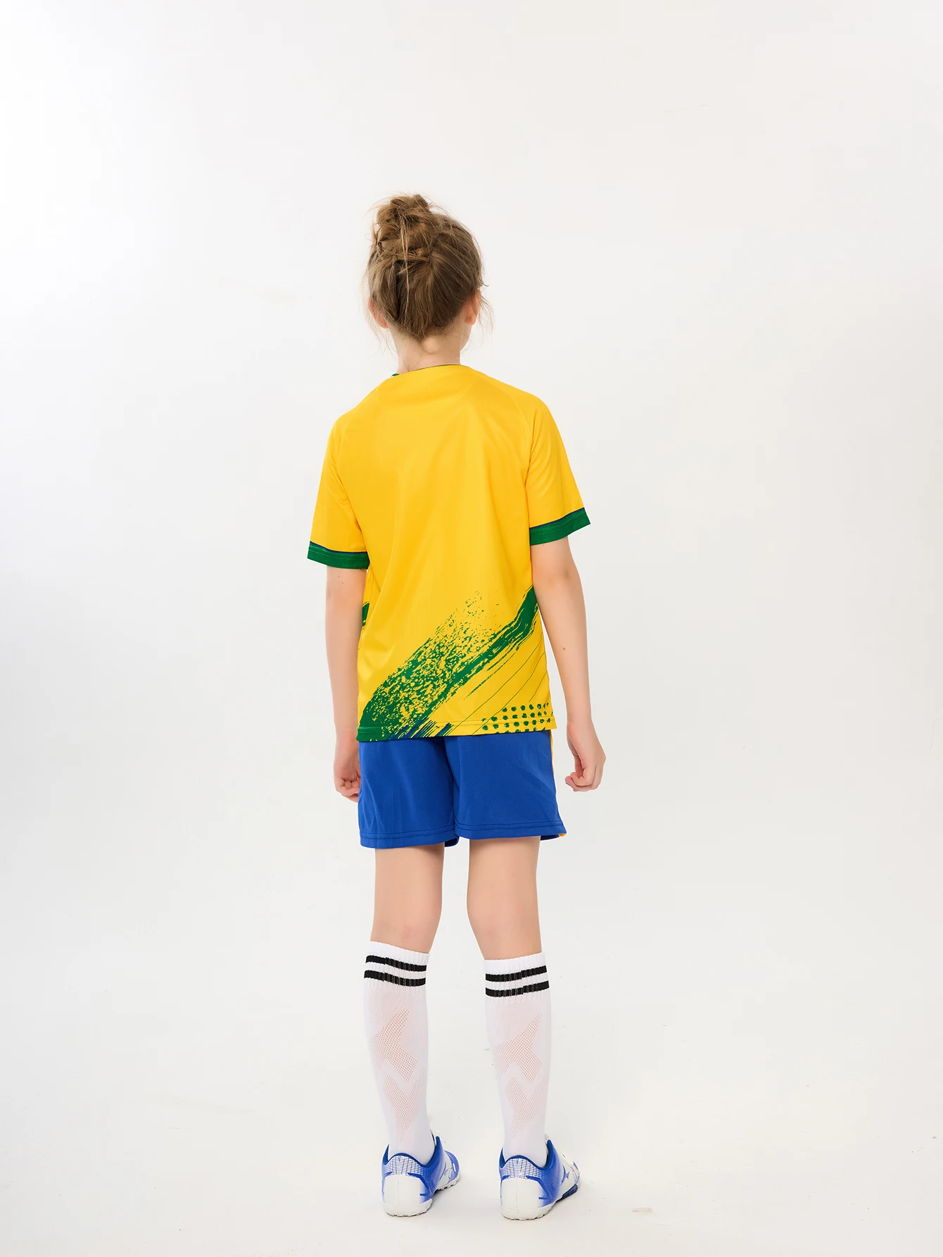Suruida Brazil Soccer Jerseys NEW 24/25 Children's clothing suit Boy and Girl Football wear Quick-Drying Brasil Training Suit