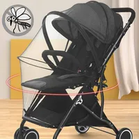 Summer Baby Stroller Mosquito Net Bebies Pram Accessories Full Cover Universal Mesh Zipper Mosquito Insect Prevention Protection