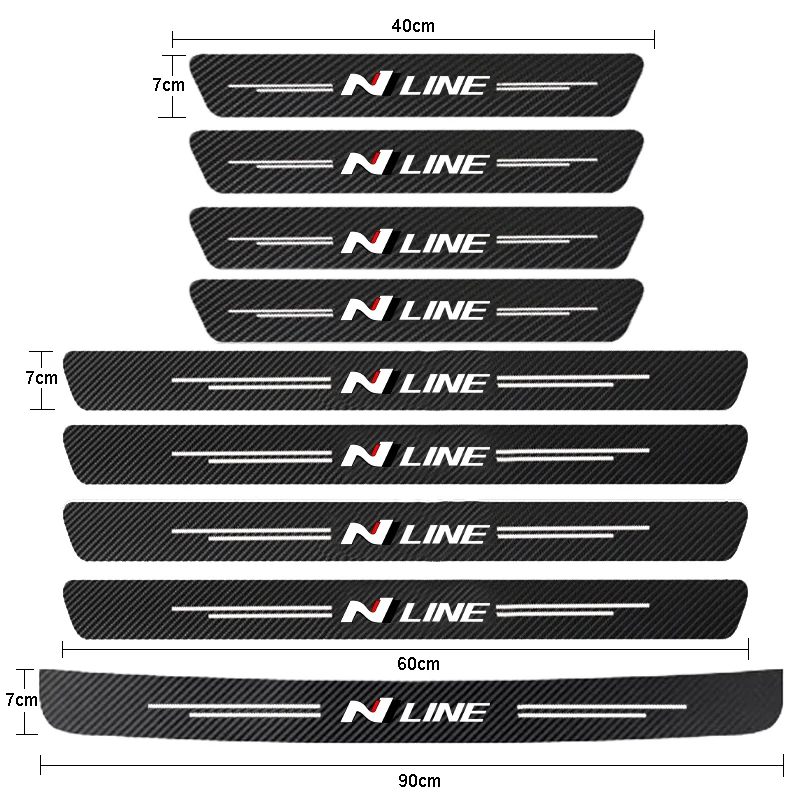 4 Stks Autodeur Dorpel Deur Rand Stickers Te Beschermen Voor Hyundai I30 I20 Ix20 Ix35 Creta Kona Getz Veloster Tucson Santafe Accessoires