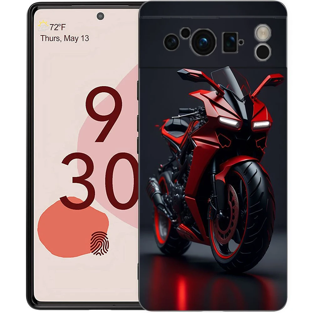 Shockproof Silicone Motorcycle Phone Case Cover - Durable Soft Shell Protective Cover