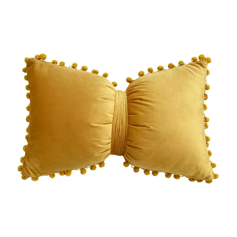 Velvet Bow Throw Pillow 4