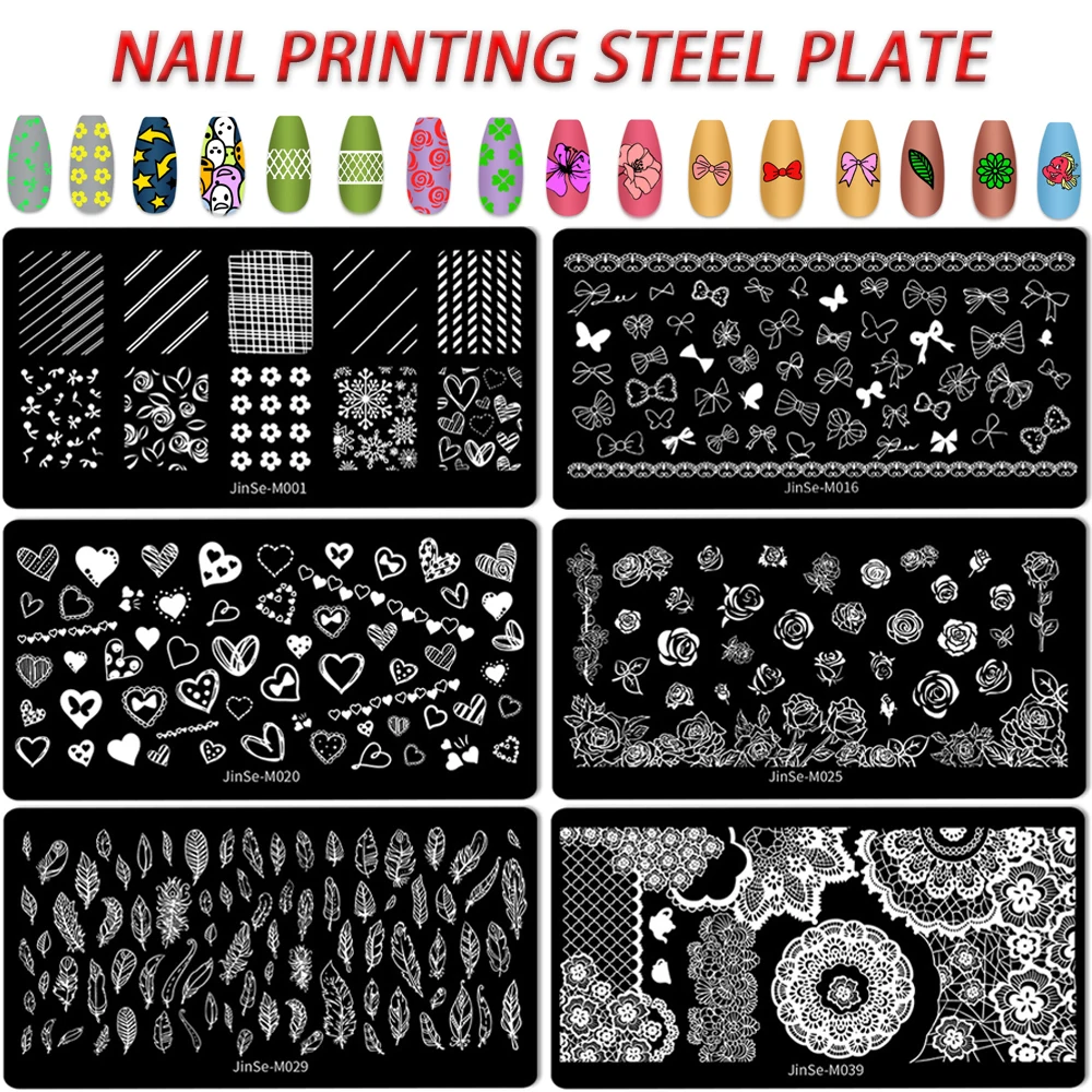 

Manicure Template Silicone Seal Printing Tools Steel Plate Pattern Transfer Nail Art Materials Decoration Stamping Accessories