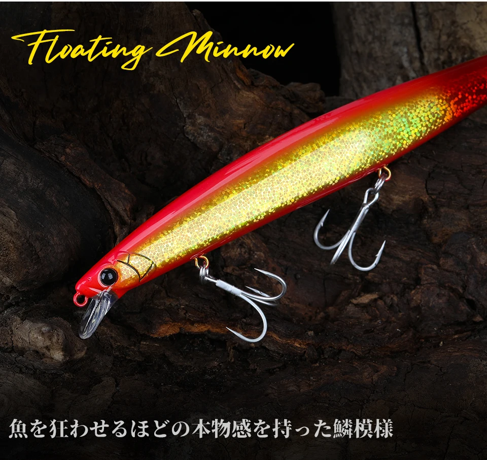 TSURINOYA 163mm 31g Schwimmende Minnow Angeln Köder STINGER DW110 160F Ultra-lange Casting Seebarsch Piura Meer angeln Köder – Detail 18