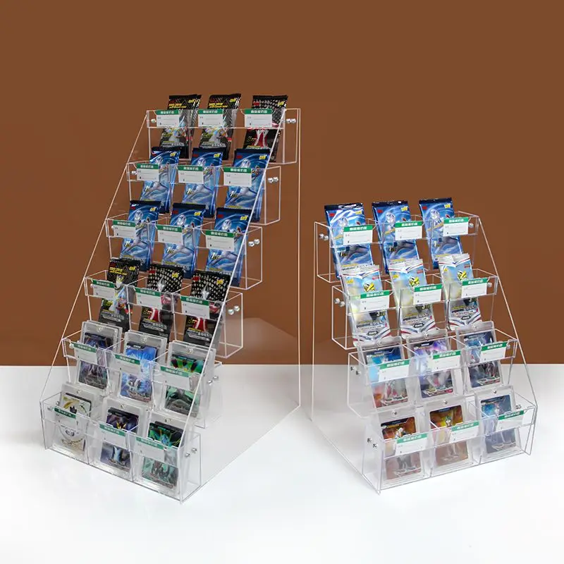 Acrylic Pen Display Holder With Price Slot Supermarket Stationery