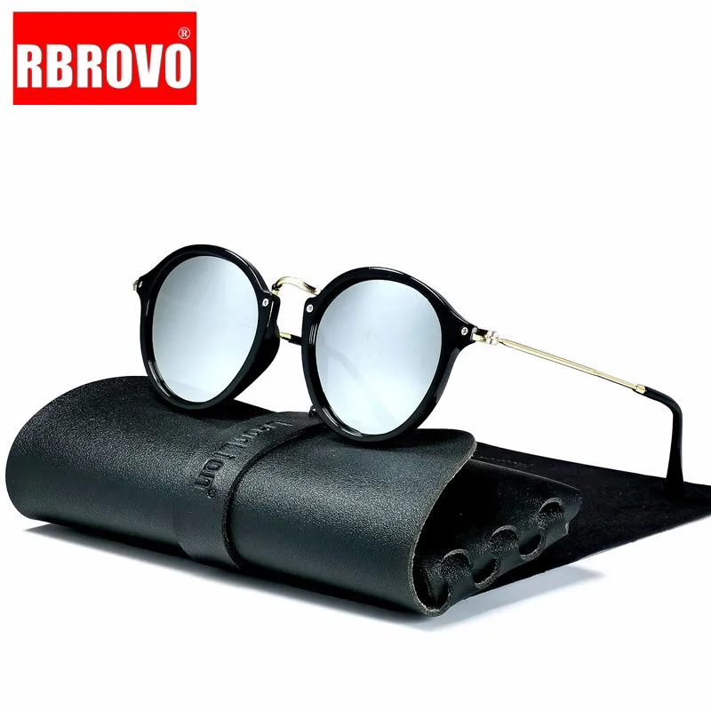 

RBROVO 2023 Round Sunglasses Men Brand Designer Eyewear For Men/Women Vintage Glasses Men Luxury Party Oculos De Sol Feminino